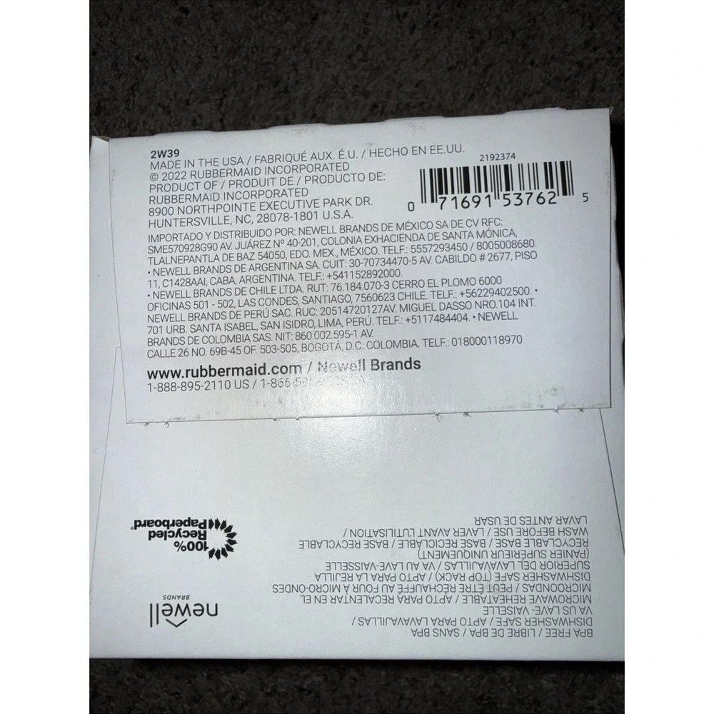 Rubbermaid sets takealongs